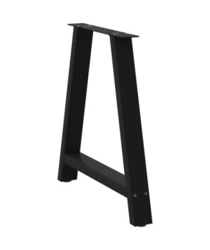 Picioare de masă în formă de A, 2 buc., negru, 70x(72-73) cm, oțel - WOODBB2081