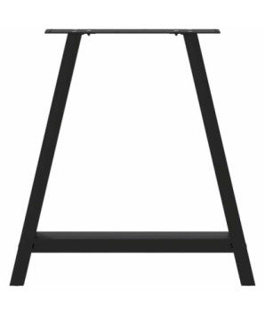 Picioare de masă în formă de A, 2 buc., negru, 70x(72-73) cm, oțel - WOODBB2081
