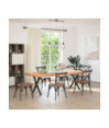 Picioare de masă în formă de X, 2 buc., negru, 80x(72-73) cm, oțel - WOODBB2082