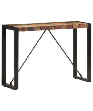 Masă consolă, 110 x 35 x 76 cm, lemn reciclat, cu aspect industrial - WOODBB224