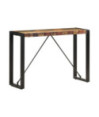Masă consolă, 110 x 35 x 76 cm, lemn reciclat, cu aspect industrial - WOODBB224