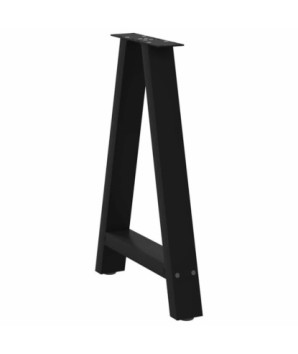 Picioare de masă în formă de A, 2 buc., negru, 50x(72-73) cm, oțel - WOODBB2083