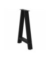 Picioare de masă în formă de A, 2 buc., negru, 50x(72-73) cm, oțel - WOODBB2083