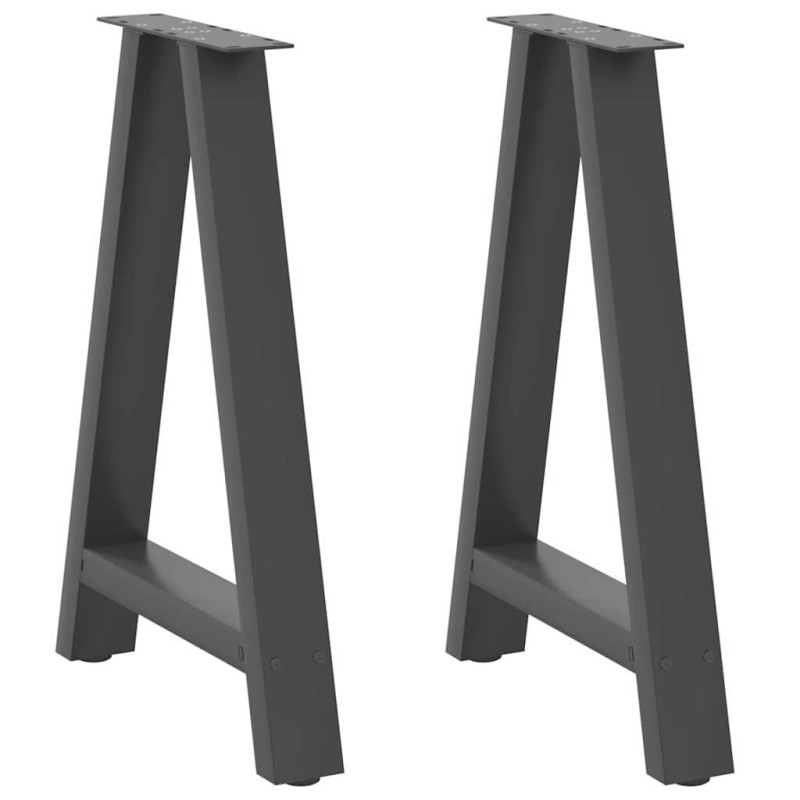 Picioare de masă în formă de A, 2 buc., antracit, 50x(72-73) cm, oțel - WOODBB2084 Picioare de masă în formă de A, 2 buc., antracit, 50x(72-73) cm, oțel - WOODBB2084