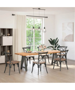 Picioare de masă în formă de A, 2 buc., antracit, 50x(72-73) cm, oțel - WOODBB2084