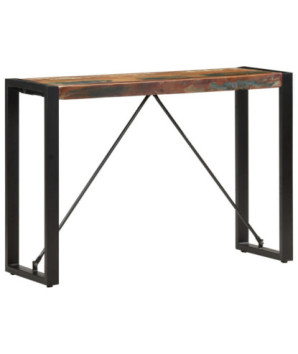 Masă consolă, 110 x 35 x 76 cm, lemn reciclat, cu aspect industrial - WOODBB224
