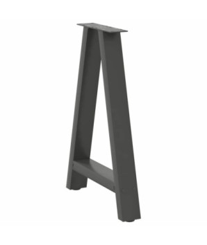 Picioare de masă în formă de A, 2 buc., antracit, 50x(72-73) cm, oțel - WOODBB2084