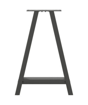 Picioare de masă în formă de A, 2 buc., antracit, 50x(72-73) cm, oțel - WOODBB2084