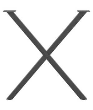 Picioare de masă în formă de X, 2 buc., antracit, 80x(72-73) cm, oțel - WOODBB2087