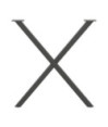 Picioare de masă în formă de X, 2 buc., antracit, 80x(72-73) cm, oțel - WOODBB2087