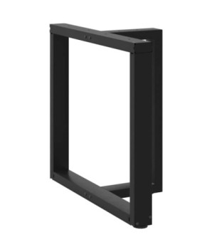 Picioare de masă în formă de T, 2 buc., negru, 70x35x(72-73) cm, oțel - WOODBB2088