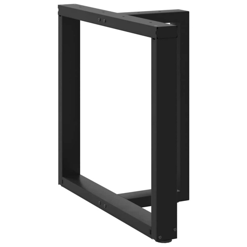 Picioare de masă în formă de T, 2 buc., negru, 70x35x(72-73) cm, oțel - WOODBB2088