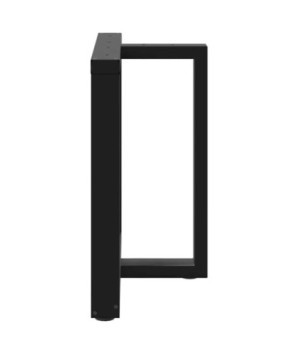 Picioare de masă în formă de T, 2 buc., negru, 70x35x(72-73) cm, oțel - WOODBB2088
