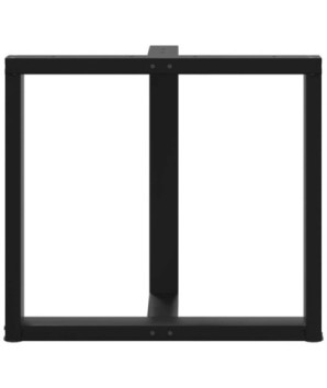Picioare de masă în formă de T, 2 buc., negru, 70x35x(72-73) cm, oțel - WOODBB2088