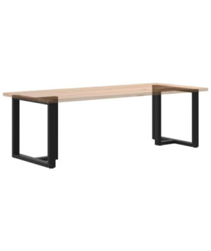 Picioare de masă în formă de T, 2 buc., negru, 70x35x(72-73) cm, oțel - WOODBB2088