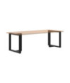 Picioare de masă în formă de T, 2 buc., negru, 70x35x(72-73) cm, oțel - WOODBB2088