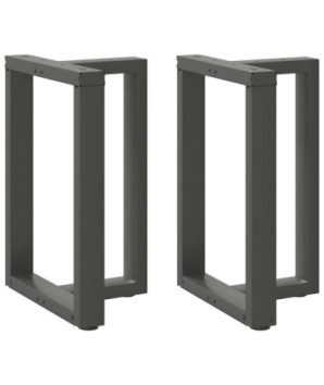 Picioare de masă în formă de T, 2 buc., antracit, 60x35x(72-73) cm, oțel - WOODBB2089