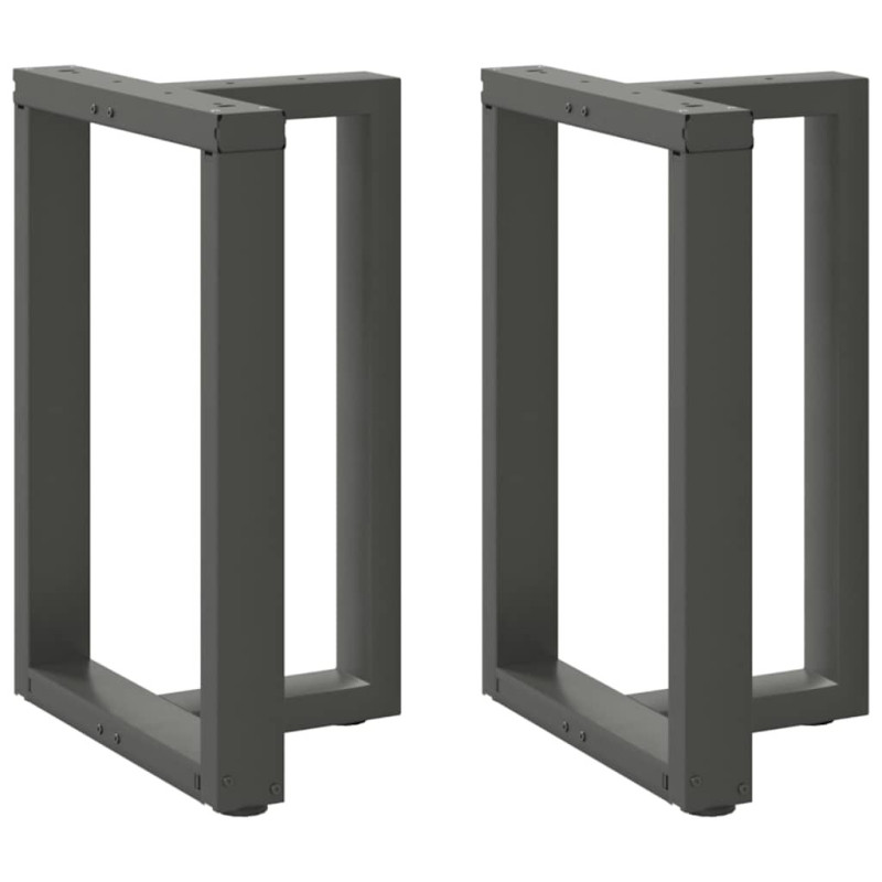 Picioare de masă în formă de T, 2 buc., antracit, 60x35x(72-73) cm, oțel - WOODBB2089
