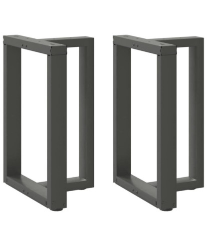 Picioare de masă în formă de T, 2 buc., antracit, 60x35x(72-73) cm, oțel - WOODBB2089