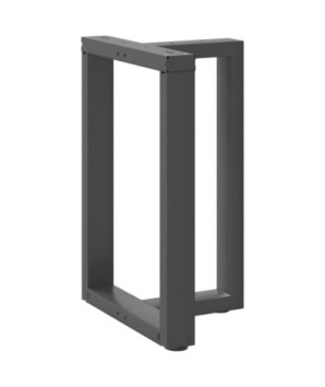 Picioare de masă în formă de T, 2 buc., antracit, 60x35x(72-73) cm, oțel - WOODBB2089