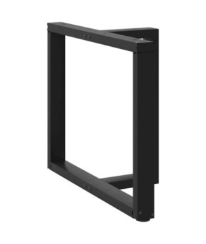 Picioare de masă în formă de T, 2 buc., negru, 100x35x(72-73) cm, oțel - WOODBB2090