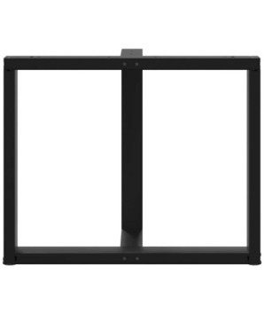 Picioare de masă în formă de T, 2 buc., negru, 100x35x(72-73) cm, oțel - WOODBB2090