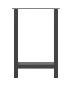 Picioare de masă antracit, 2 buc., 60x(72-73) cm, oțel - WOODBB2092