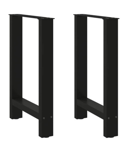 Picioare masă de sufragerie negre, 2 buc., 60x(72-73) cm, oțel - WOODBB2093