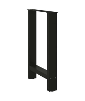 Picioare masă de sufragerie negre, 2 buc., 60x(72-73) cm, oțel - WOODBB2093