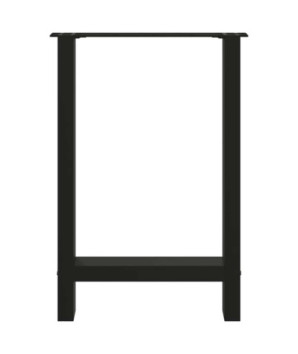 Picioare masă de sufragerie negre, 2 buc., 60x(72-73) cm, oțel - WOODBB2093