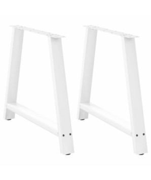 Picioare de masă în formă de A, 2 buc., alb, 100x(72-73) cm, oțel - WOODBB2096