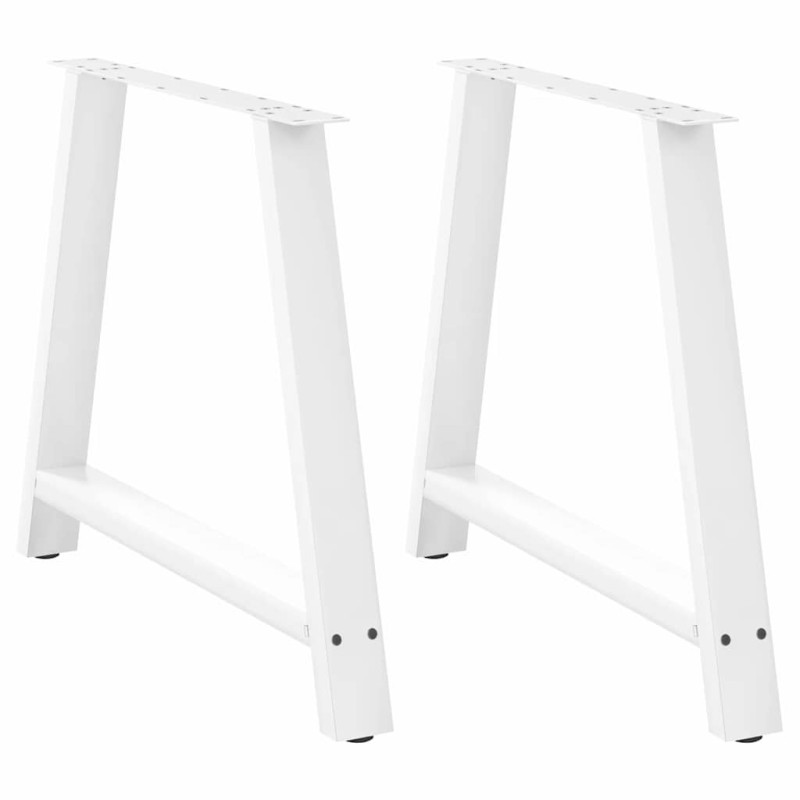 Picioare de masă în formă de A, 2 buc., alb, 100x(72-73) cm, oțel - WOODBB2096