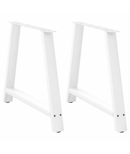 Picioare de masă în formă de A, 2 buc., alb, 100x(72-73) cm, oțel - WOODBB2096