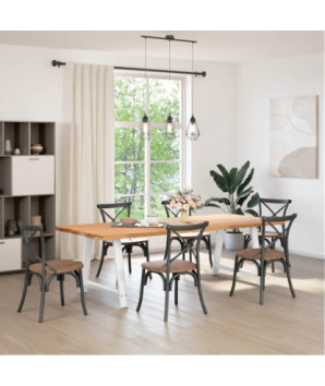 Picioare de masă în formă de A, 2 buc., alb, 100x(72-73) cm, oțel - WOODBB2096