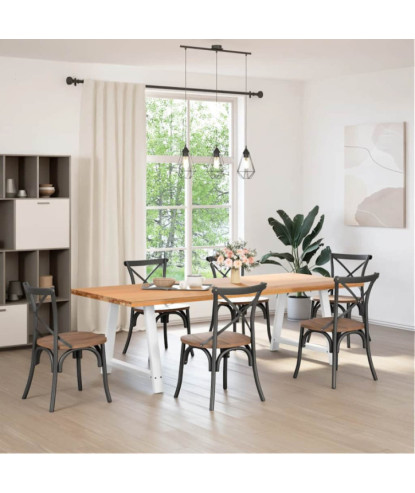 Picioare de masă în formă de A, 2 buc., alb, 100x(72-73) cm, oțel - WOODBB2096