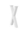 Picioare de masă în formă de X, 2 buc., alb, 50x(72-73) cm, oțel - WOODBB2097