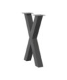 Picioare de masă în formă de X, 2 buc., antracit, 60x(72-73) cm, oțel - WOODBB2099
