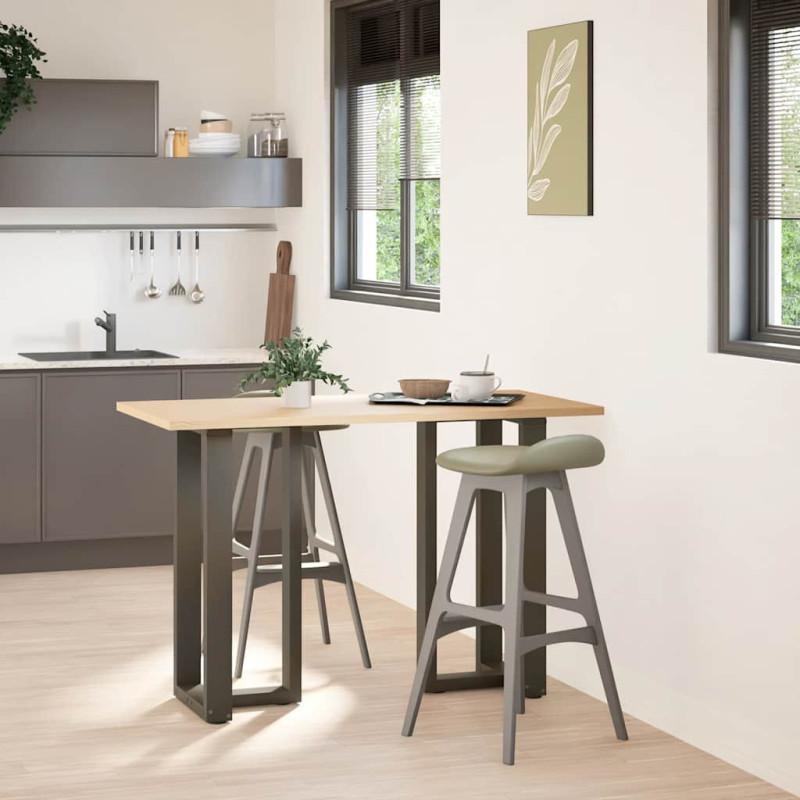 Picioare de masă de bar în formă de T, 2 buc., negru, 40x35x(90-91) cm, oțel - WOODBB2104 Picioare de masă de bar în formă de T, 2 buc., negru, 40x35x(90-91) cm, oțel - WOODBB2104