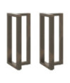 Picioare de masă de bar în formă de T, 2 buc., negru, 40x35x(90-91) cm, oțel - WOODBB2104 Picioare de masă de bar în formă de T, 2 buc., negru, 40x35x(90-91) cm, oțel - WOODBB2104