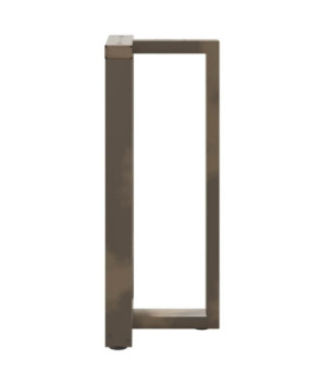 Picioare de masă de bar în formă de T, 2 buc., negru, 40x35x(90-91) cm, oțel - WOODBB2104