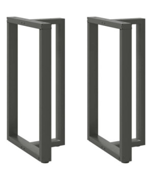 Picioare de masă de bar în formă de T, 2 buc., antracit, 60x35x(100-101) cm, oțel - WOODBB2105