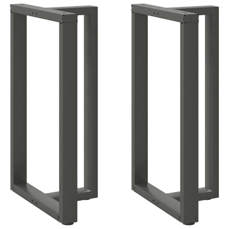 Picioare de masă de bar în formă de T, 2 buc., antracit, 60x35x(100-101) cm, oțel - WOODBB2105