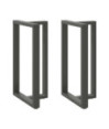 Picioare de masă de bar în formă de T, 2 buc., antracit, 60x35x(100-101) cm, oțel - WOODBB2105