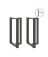Picioare de masă de bar în formă de T, 2 buc., antracit, 60x35x(100-101) cm, oțel - WOODBB2105