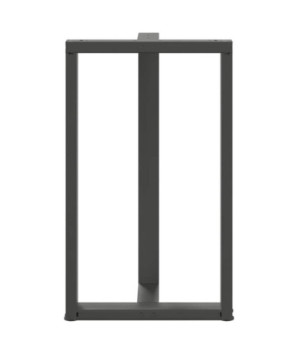 Picioare de masă de bar în formă de T, 2 buc., antracit, 60x35x(100-101) cm, oțel - WOODBB2105