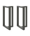 Picioare de masă de bar în formă de T, 2 buc., antracit, 60x35x(90-91) cm, oțel - WOODBB2106 Picioare de masă de bar în formă de T, 2 buc., antracit, 60x35x(90-91) cm, oțel - WOODBB2106
