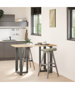 Picioare de masă de bar în formă de T, 2 buc., antracit, 60x35x(90-91) cm, oțel - WOODBB2106