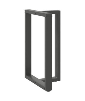 Picioare de masă de bar în formă de T, 2 buc., antracit, 60x35x(90-91) cm, oțel - WOODBB2106