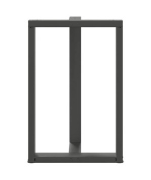Picioare de masă de bar în formă de T, 2 buc., antracit, 60x35x(90-91) cm, oțel - WOODBB2106