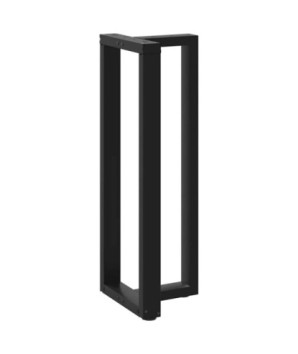 Picioare de masă de bar în formă de T, 2 buc., negru, 40x35x(110-111) cm, oțel - WOODBB2107